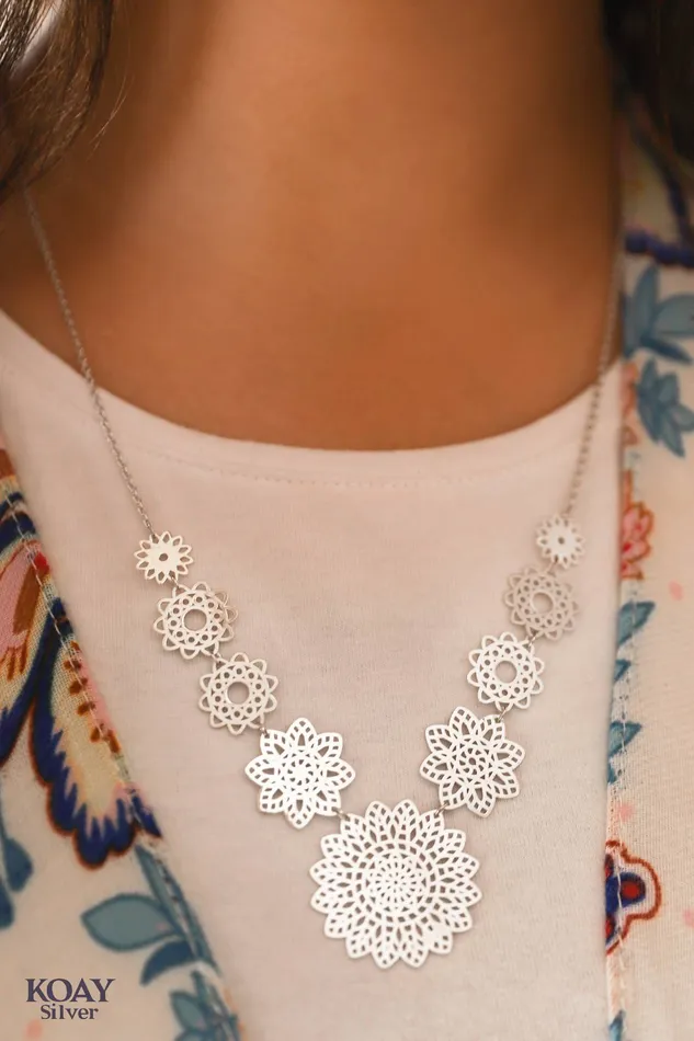 KOAY Silver Store Necklaces Tex Necklace