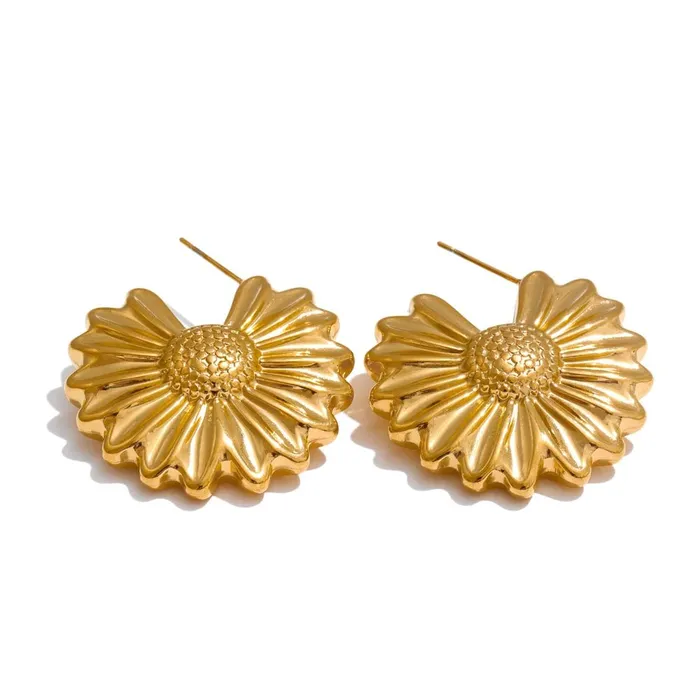 Mabel Love Co Earrings Sunlit Daisy Hoop Earrings