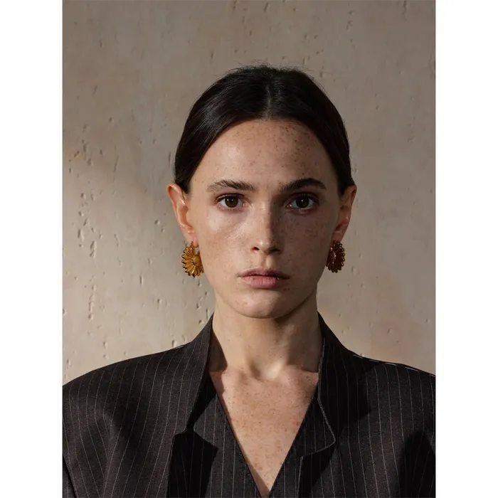 Mabel Love Co Earrings Sunlit Daisy Hoop Earrings