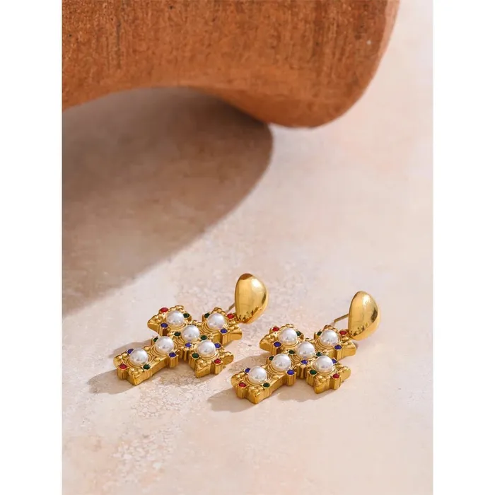 Mabel Love Co Earrings Victorian Cross Earrings