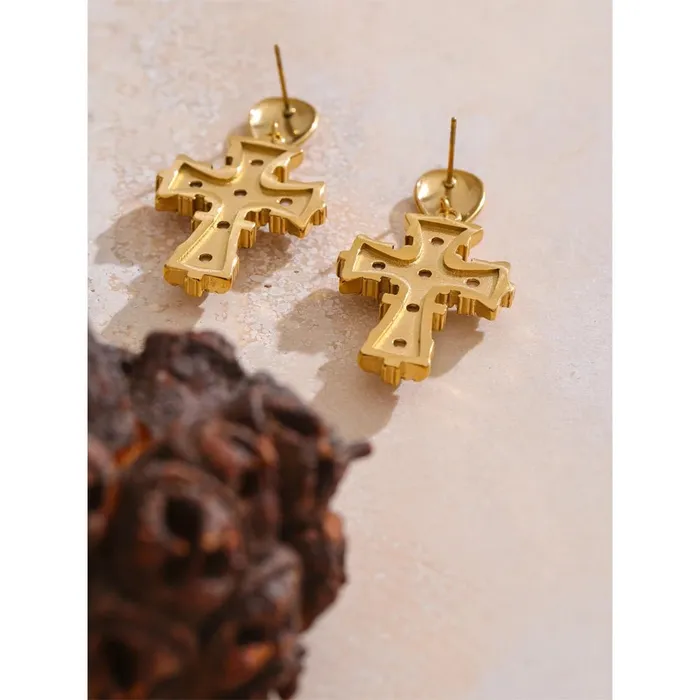 Mabel Love Co Earrings Victorian Cross Earrings
