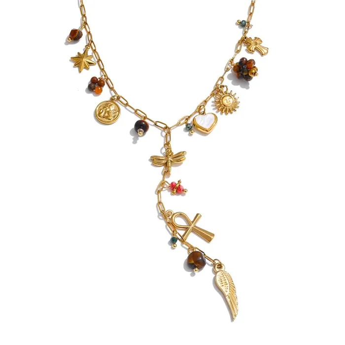 Mabel Love Co Necklaces Lariat Charm Necklace