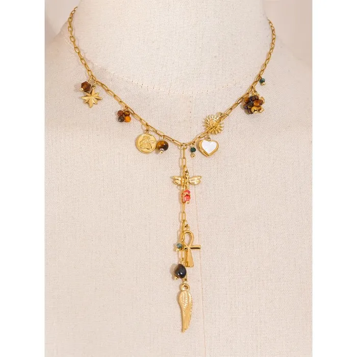 Mabel Love Co Necklaces Lariat Charm Necklace
