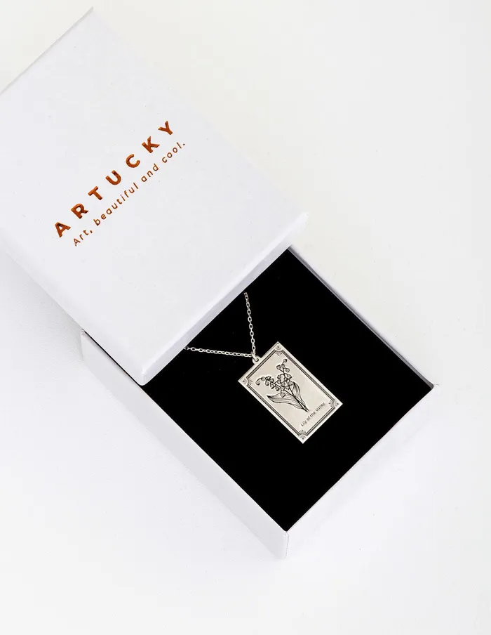 May Birth Flower Necklace Lily of the Valley artuckycom Necklaces