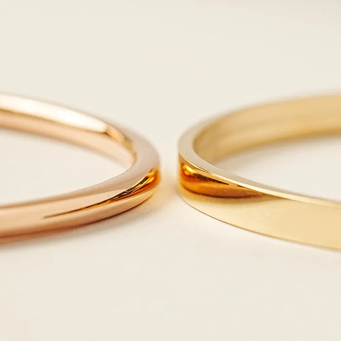 MinimalBijoux Bracelets 14K 18K Gold Hollow Layered Bangle Bracelet