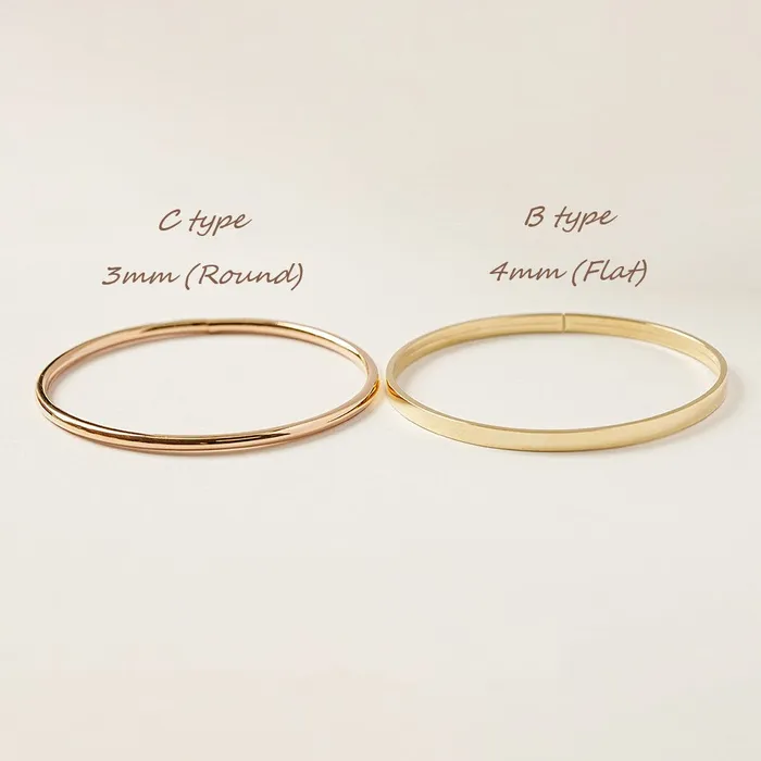 MinimalBijoux Bracelets 14K 18K Gold Hollow Layered Bangle Bracelet