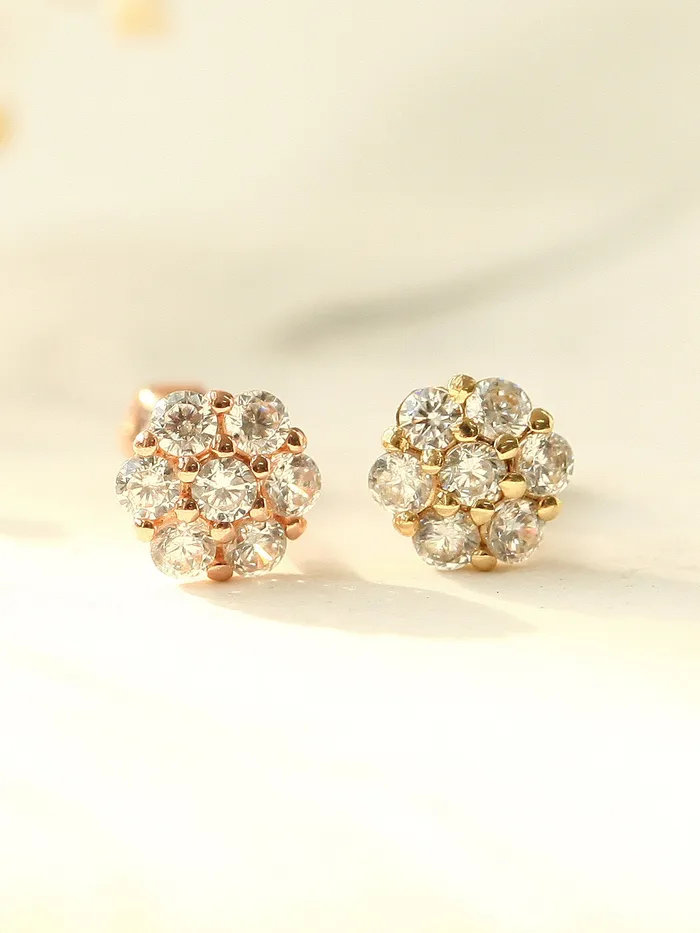 MinimalBijoux Earrings 14K Gold Crystal CZ Cartilage earring 18g16g