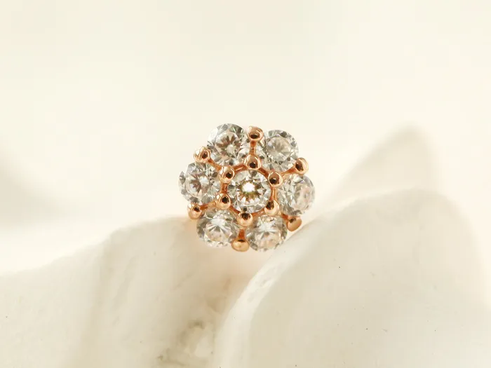 MinimalBijoux Earrings 14K Gold Crystal CZ Cartilage earring 18g16g
