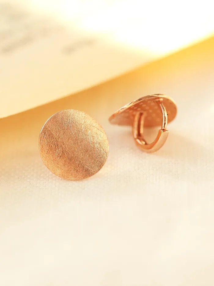 MinimalBijoux Earrings 14K Gold Matte Coin Hoop Earring