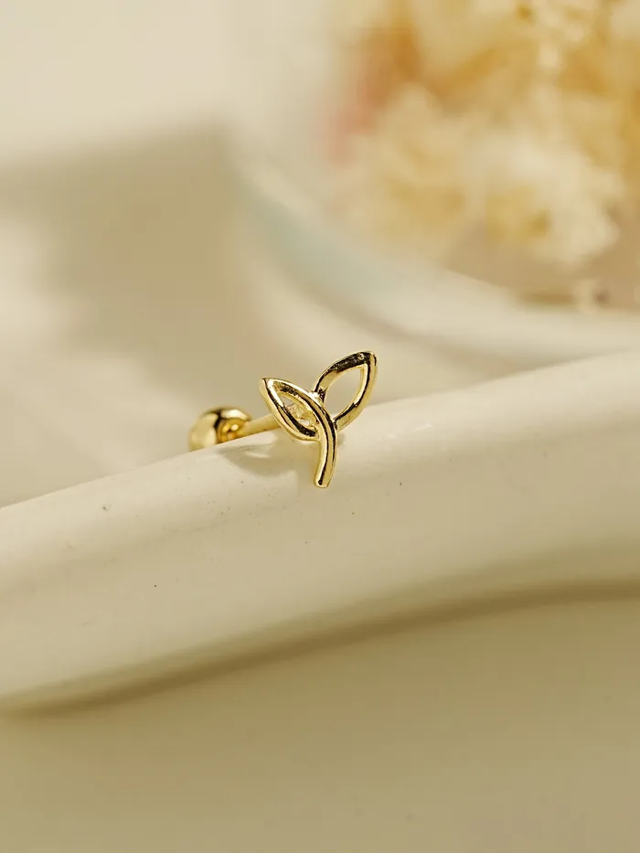MinimalBijoux Earrings 14K Gold Pure Line Cartilage Earring 20G