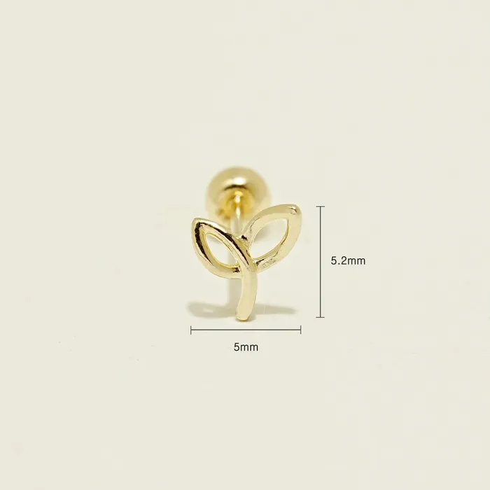 MinimalBijoux Earrings 14K Gold Pure Line Cartilage Earring 20G