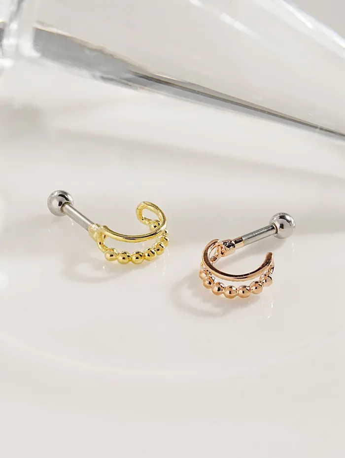 MinimalBijoux Earrings Dotted Road Cartilage Ear Piercing 16G
