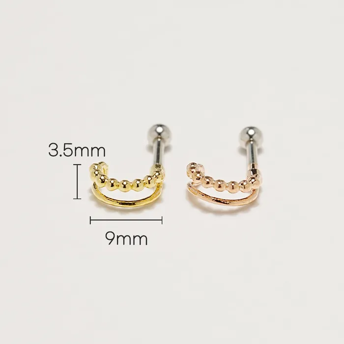 MinimalBijoux Earrings Dotted Road Cartilage Ear Piercing 16G