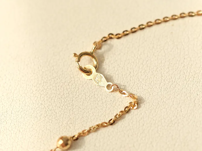 MinimalBijoux Necklaces 14K Gold Cutting Drop Ball Necklace