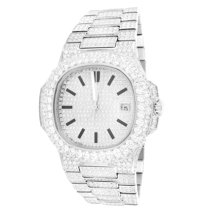 Moissanite 190ct Solitaire Bezel Presidential Watch EMPIRE Watches