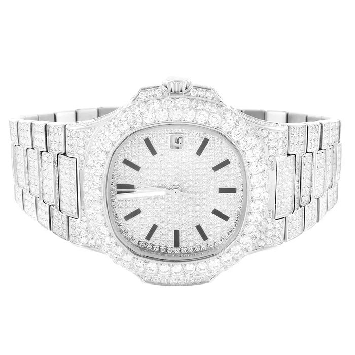 Moissanite 190ct Solitaire Bezel Presidential Watch EMPIRE Watches