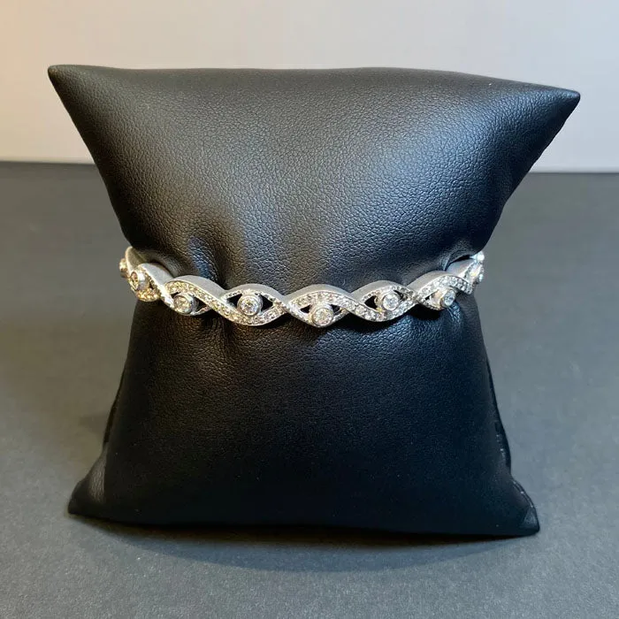 Moriartys Gem Art 18K White Gold and Fine Diamond Bracelet Bracelets