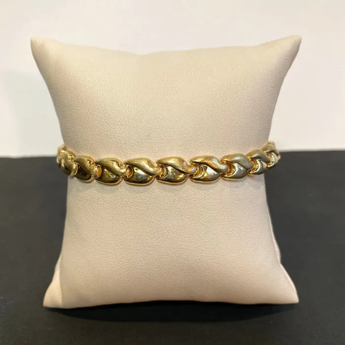 Moriartys Gem Art Bracelets 14K Yellow Gold Italian Fancy Link Bracelet