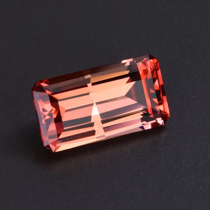 Moriartys Gem Art Earrings Peach Emerald Cut Tourmaline Gemstone 611 Carats Moriartys Gem Art Earrings Peach Emerald Cut Tourmaline Gemstone 611 Carats
