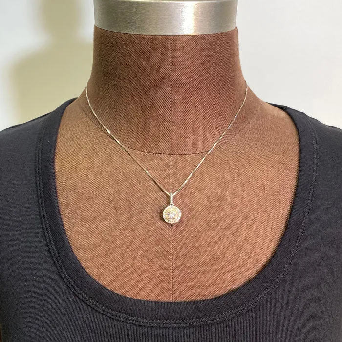 Moriartys Gem Art Necklaces 14K White and Rose Gold Diamond Pendant 70 Carats