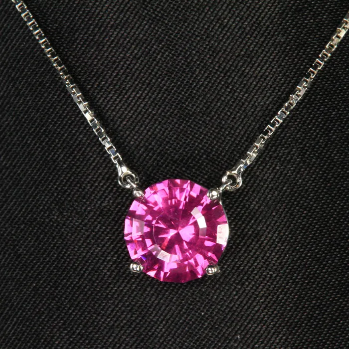 Moriartys Gem Art Necklaces 14K White Gold ROund Umbalite Garnet Pendant 344 Carats Moriartys Gem Art Necklaces 14K White Gold ROund Umbalite Garnet Pendant 344 Carats