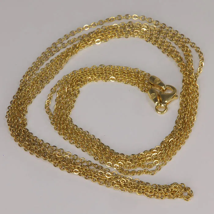 Moriartys Gem Art PreStyled Sets 18K Yellow Gold Triple Cable Link Chain 20 Moriartys Gem Art PreStyled Sets 18K Yellow Gold Triple Cable Link Chain 20