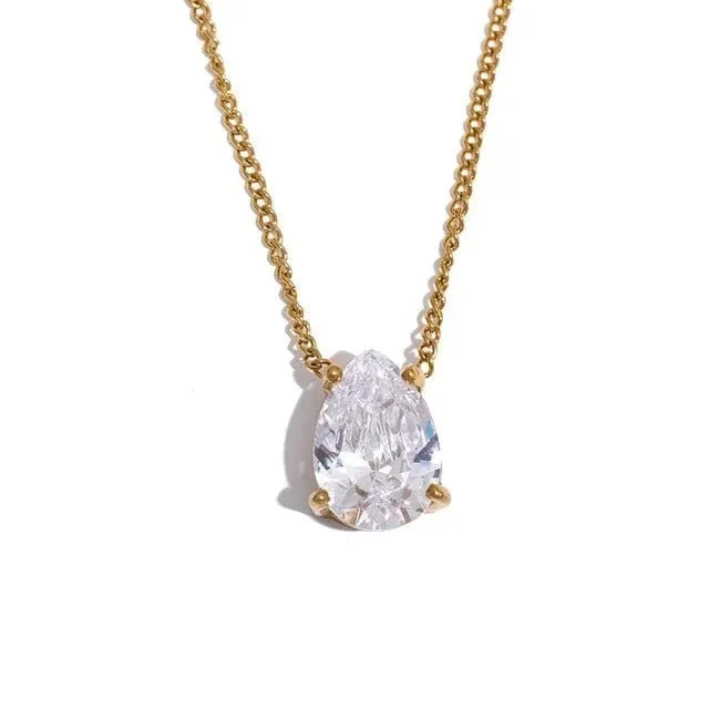 Necklaces Mabel Love Co Cubic Zirconia Pendant Necklace