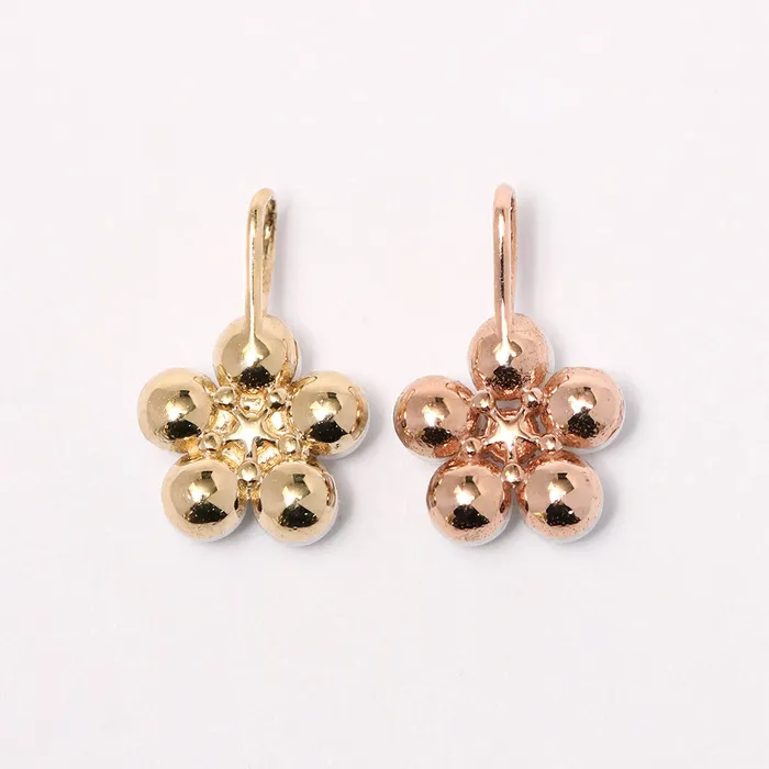 Necklaces MinimalBijoux 14K 18K Gold Lovely Pearl Flower Cubic Pendant Necklace