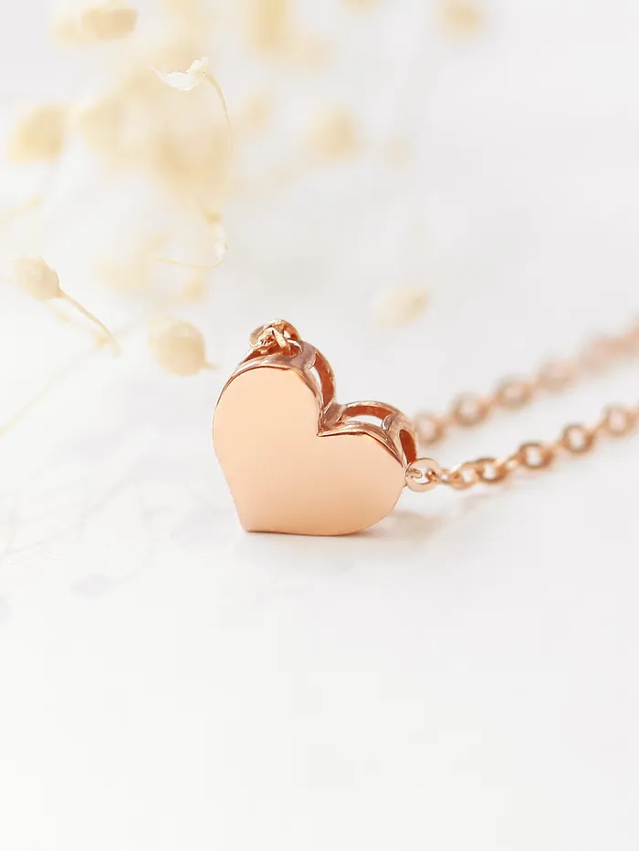 Necklaces MinimalBijoux 14K 18K Gold Mini Heart Necklace