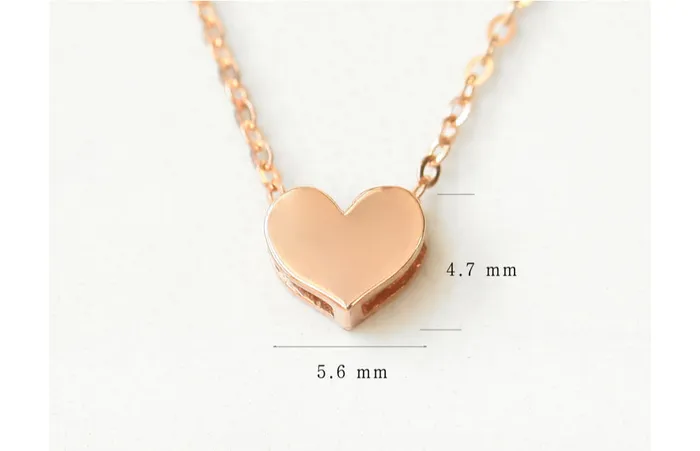 Necklaces MinimalBijoux 14K 18K Gold Mini Heart Necklace