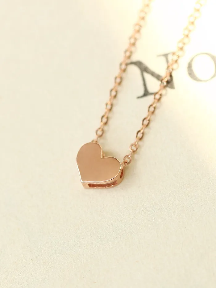 Necklaces MinimalBijoux 14K 18K Gold Mini Heart Necklace