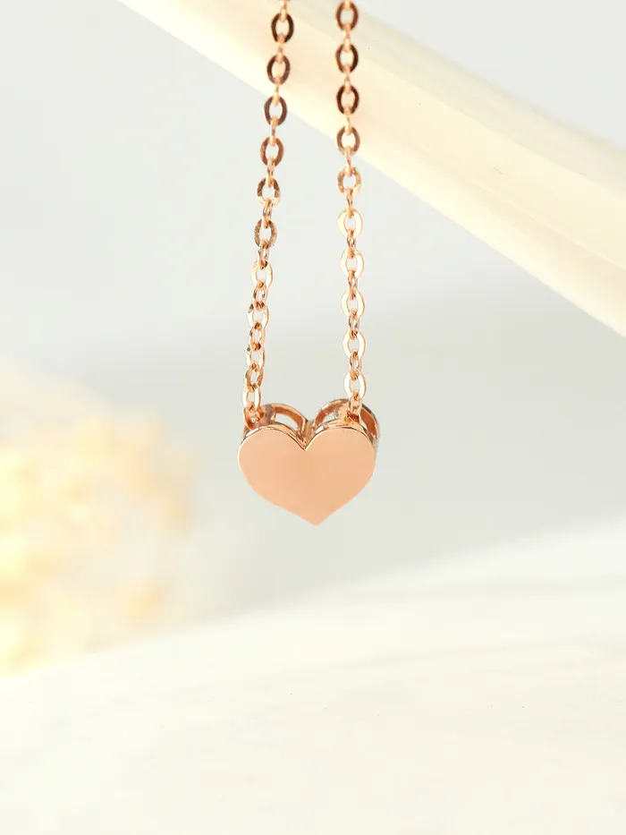 Necklaces MinimalBijoux 14K 18K Gold Mini Heart Necklace
