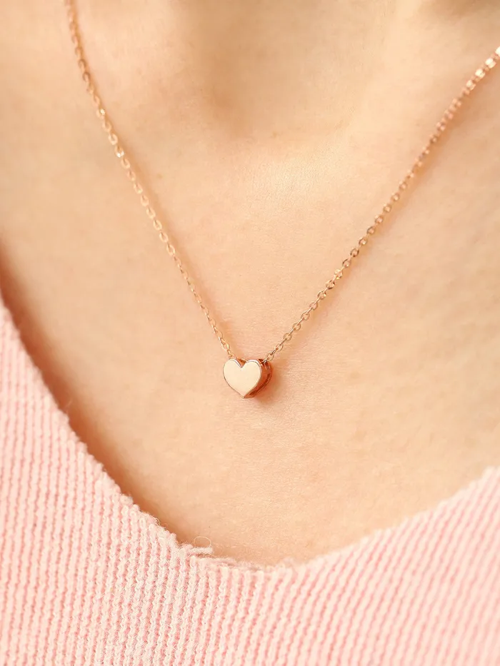 Necklaces MinimalBijoux 14K 18K Gold Mini Heart Necklace
