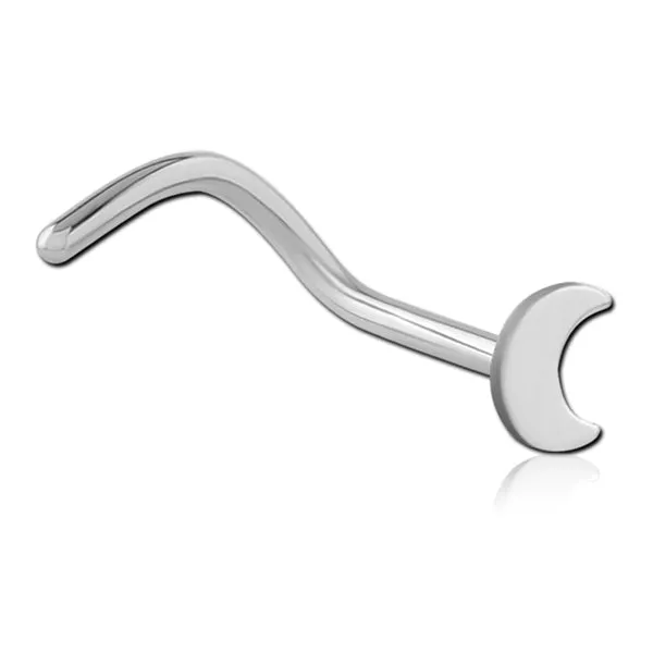 Necklaces Tulsa Body Jewelry Moon Stainless Nostril Screw