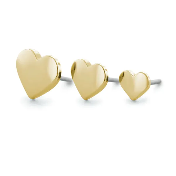 NeoMetal PreStyled Sets 18k Gold Heart Threadless End by NeoMetal