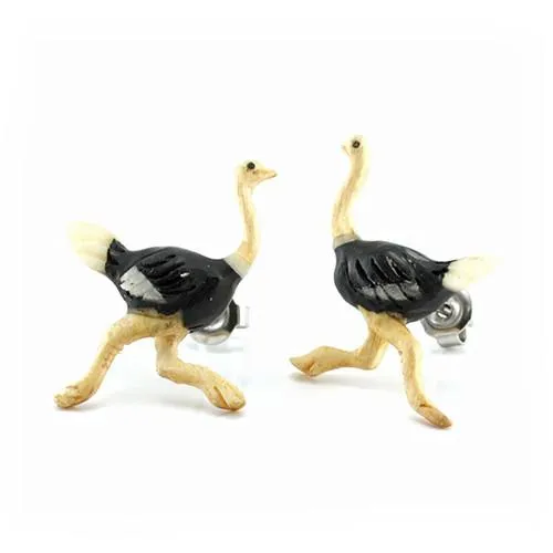 Ostrich Stud Earrings by Urban Star Organics Urban Star Organics Earrings