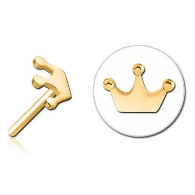 PreStyled Sets Tulsa Body Jewelry Crown Gold Threadless End