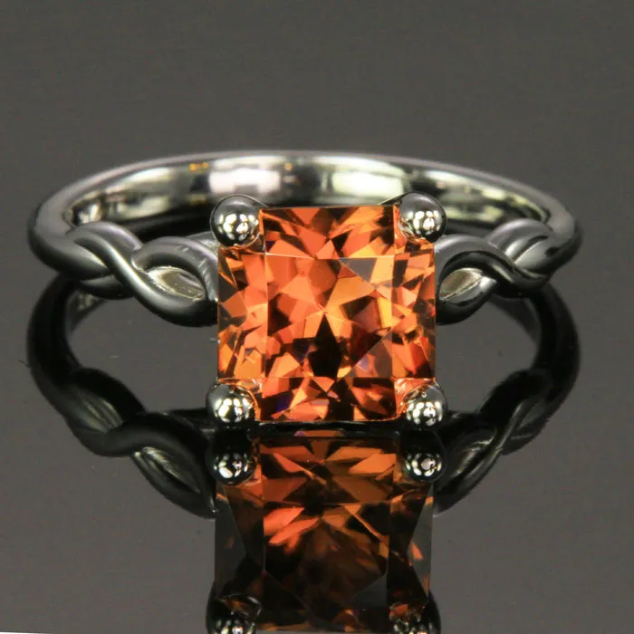 Rings Moriartys Gem Art 14K White Gold Imperial Zircon Ring 370 Carats