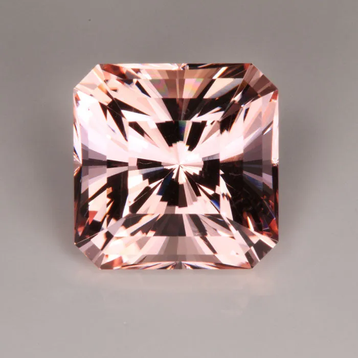 Rings Moriartys Gem Art Peach Square Barion Cut Morganite Gemstone 33 Carats