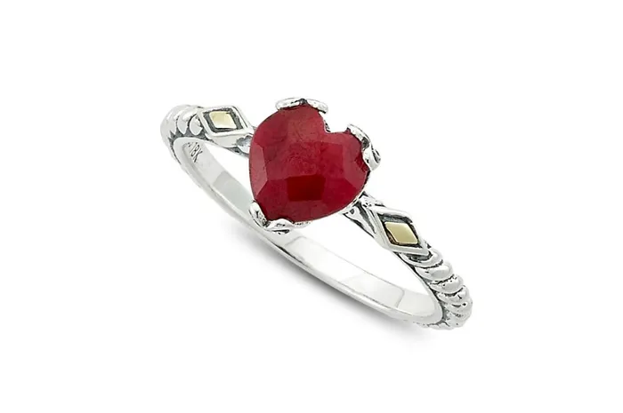 Rings Samuel B Glow Heart Ring Ruby