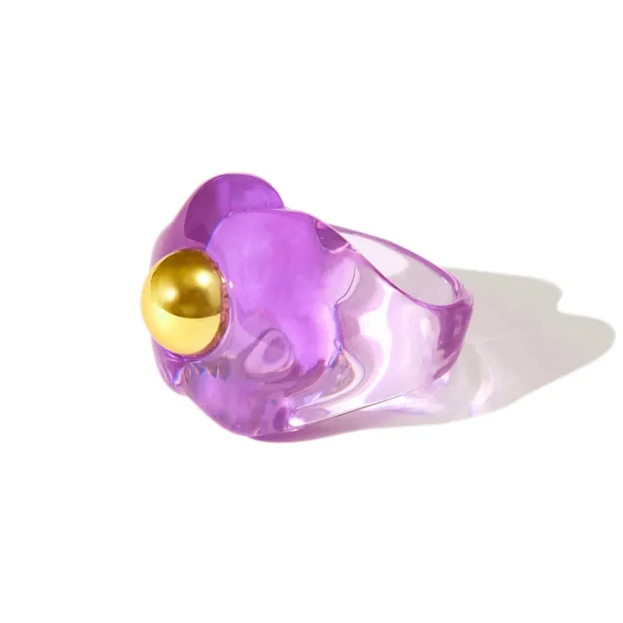Rings shopsnackbreak Jelly Flower Ring in Green Apple