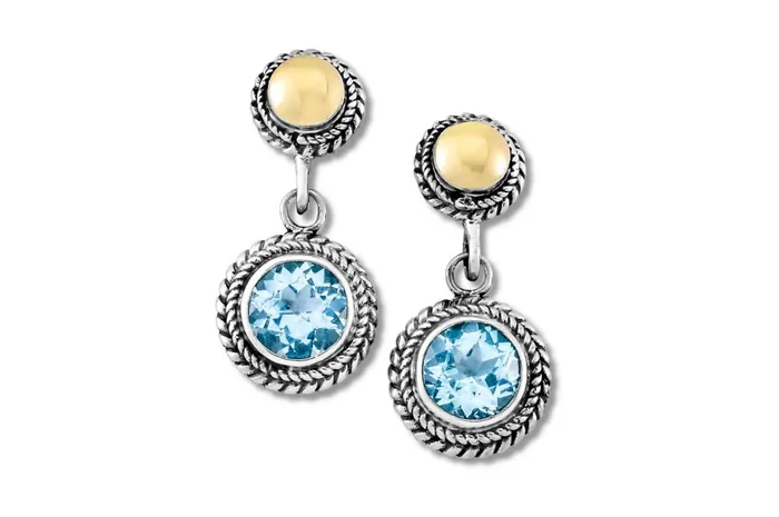 Samuel B Doral Earrings Blue Topaz Earrings