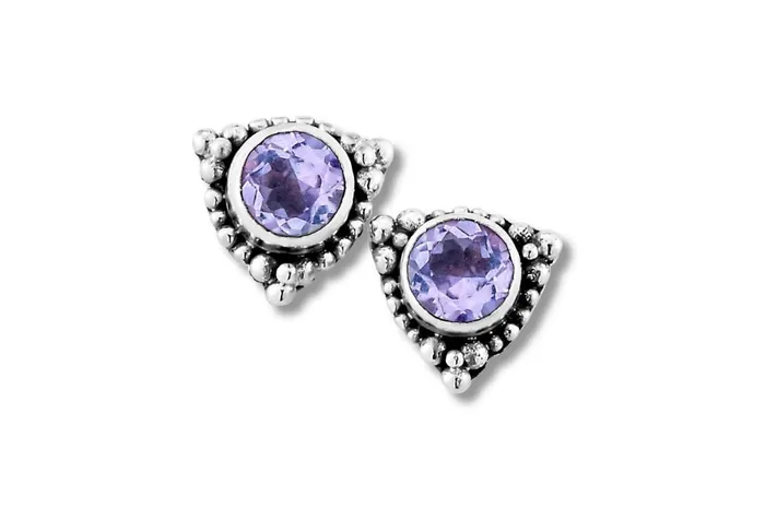Samuel B Earrings Tangku Earrings Amethyst