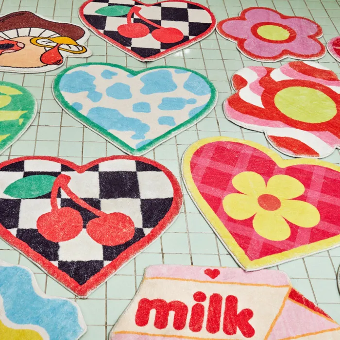 shopsnackbreak Necklaces La Fleur Plaid Heart Rug