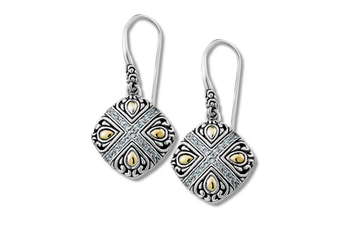 Simbolon Earrings White Topaz Samuel B Earrings