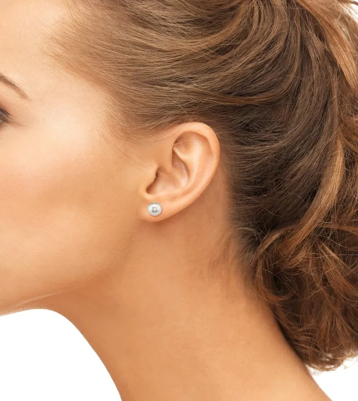 SPT Earrings 7075mm Hanadama Akoya Round Pearl Stud Earrings
