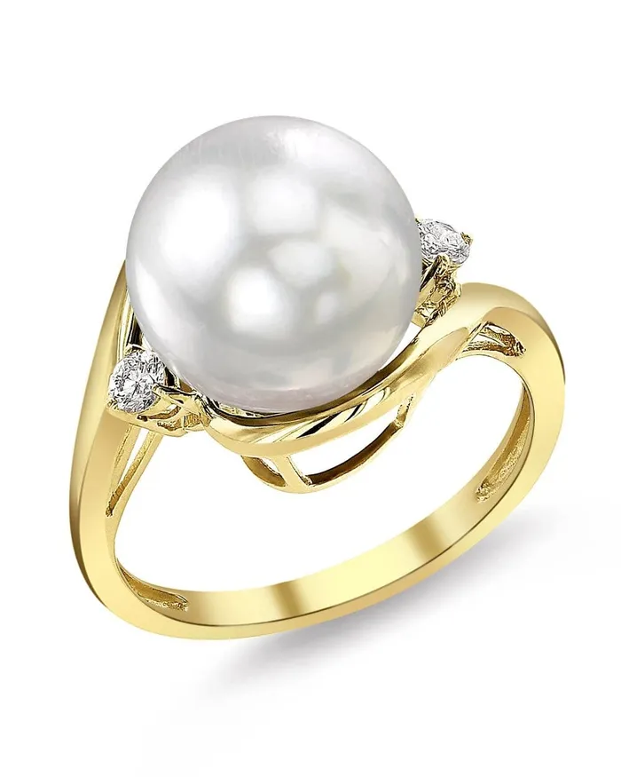 SPT Rings White South Sea Pearl Diamond Sorbet Cocktail Ring
