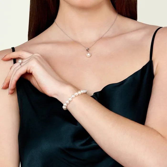 SPT White Japanese Akoya Pearl Bracelet 7580mm Bracelets