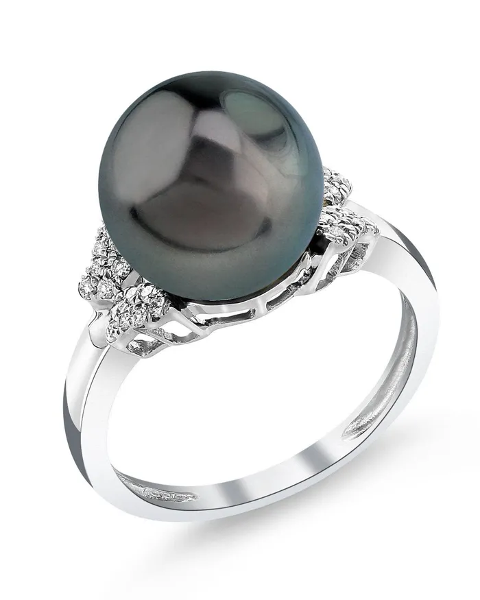 Tahitian South Sea Pearl Diamond Nora Ring SPT Rings