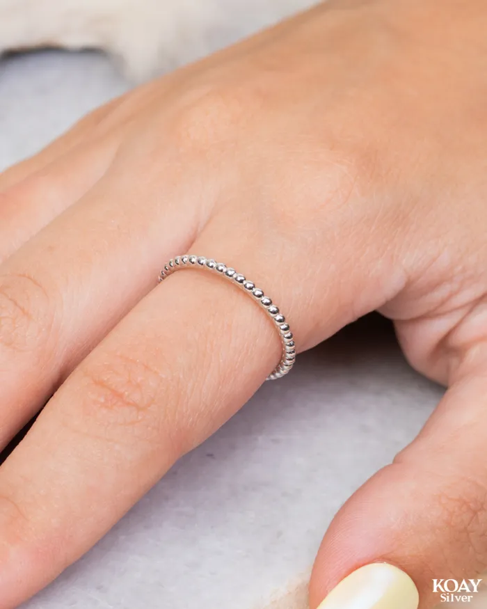 Tiny balls ring 0116 KOAY Silver Store Rings